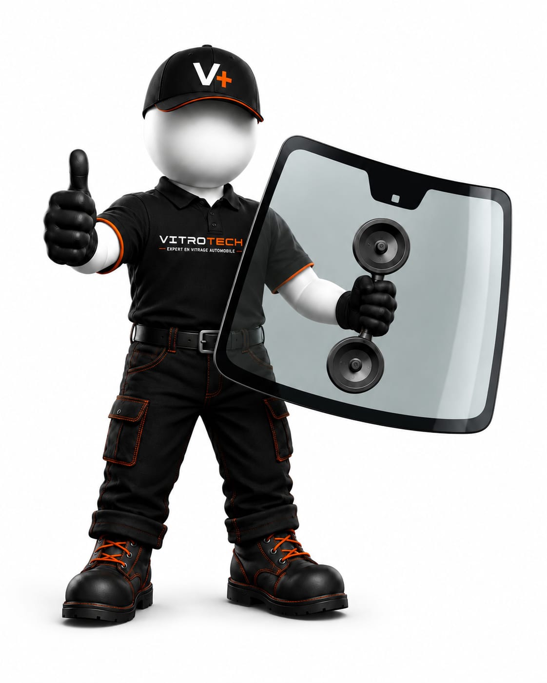 Technicien VitroTech remplaçant un pare-brise